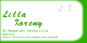 lilla koreny business card